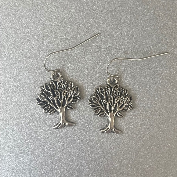New -Tree of Life Sterling Silver Dangle Earrings Nature Inspired Boho Jewelry - Picture 4 of 11